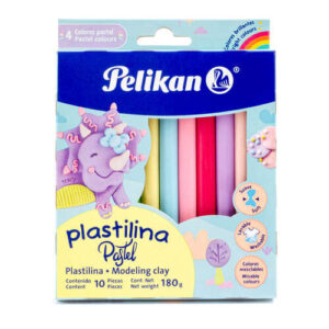 Plastilina Pelikan c/10 colores pastel