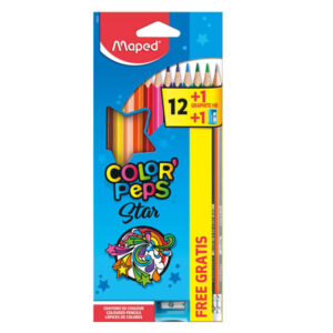 Colores Pep's Star c/12 Maped + lápiz + sacap