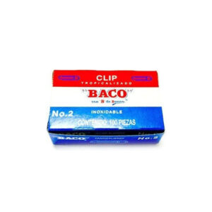 Caja clip tropicalizado c/100 no 2 Baco