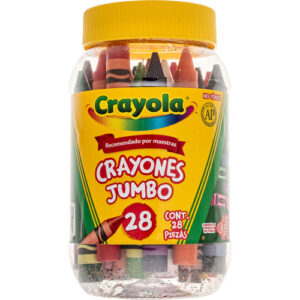 Crayón jumbo redondo bote c/28