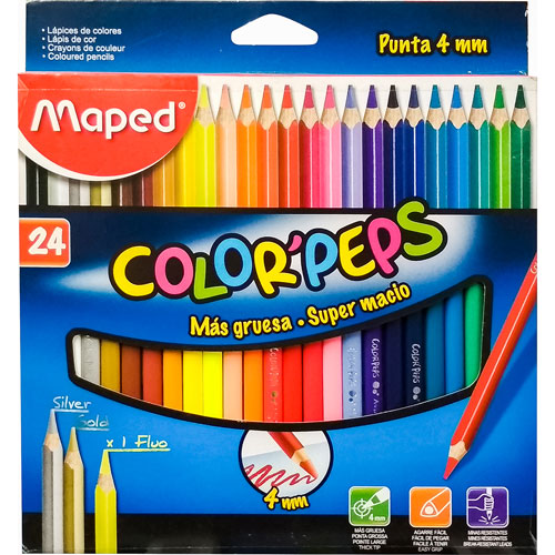 Colores Pep's triangular c/24 4mm